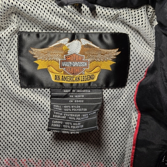 Harley-Davidson Motorcycle Zip-Up Summer Biker Black & Red‎ Jacket Women'… - Picture 11 of 14